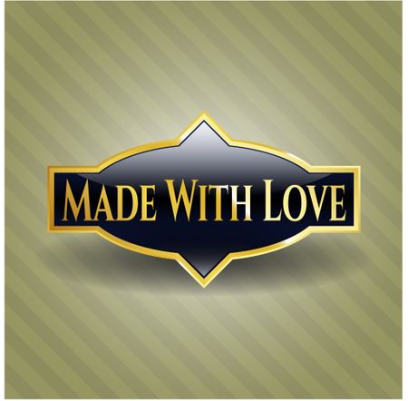 Made With Love gold emblem or badge