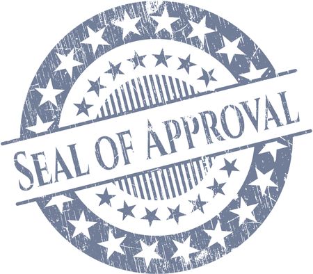 Seal of Approval rubber grunge texture stamp