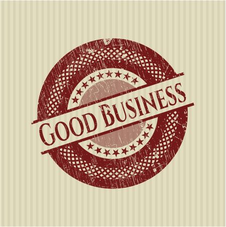 Good Business rubber stamp with grunge texture