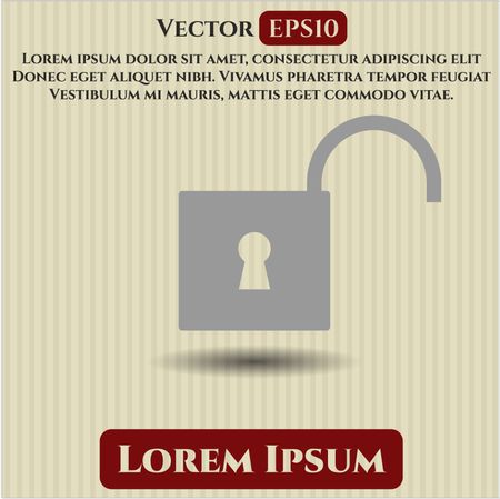 Open Lock icon vector illustration