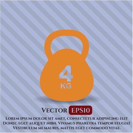 4Kg Kettlebell vector symbol