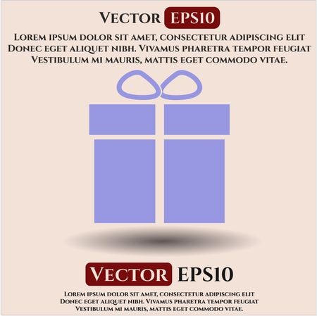 Gift box vector icon or symbol