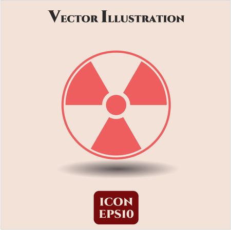 Nuclear, radioactive vector icon