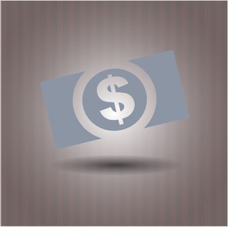 Money (dollar bill) vector icon or symbol