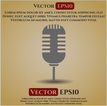 Microphone vector icon or symbol