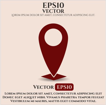 Map Pointer vector icon or symbol