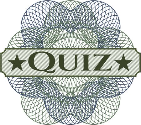 Quiz money style rosette