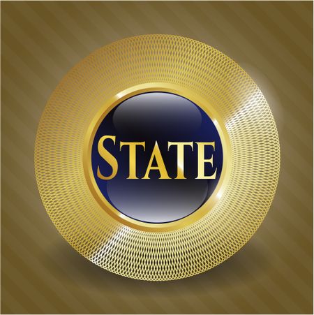 State gold emblem