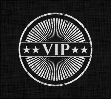 VIP written on a chalkboard