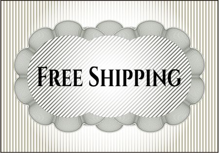 Free Shipping retro style card, banner or poster