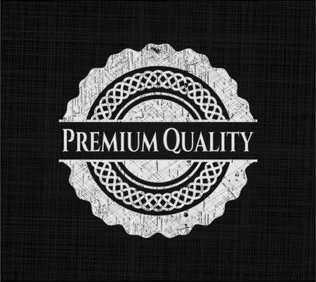 Premium Quality written on a blackboard