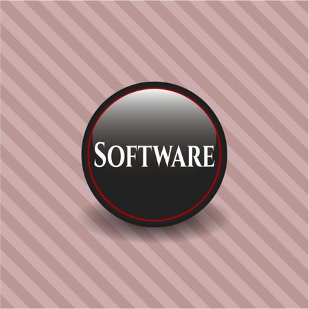 Software black emblem or badge