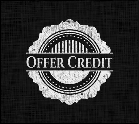 Offer Credit written on a blackboard