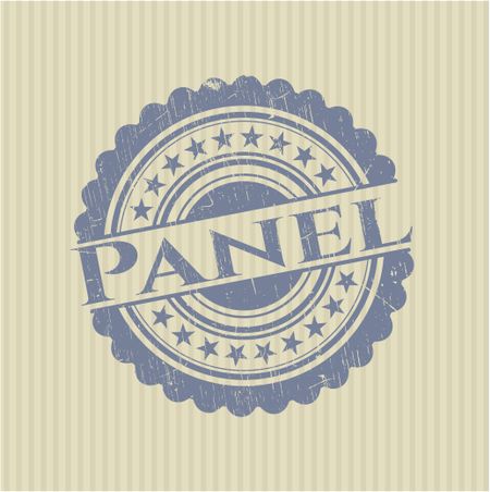 Panel rubber stamp with grunge texture