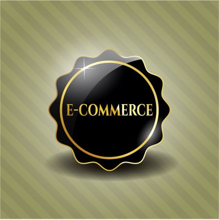e-commerce black shiny emblem