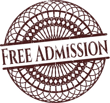 Free Admission grunge seal