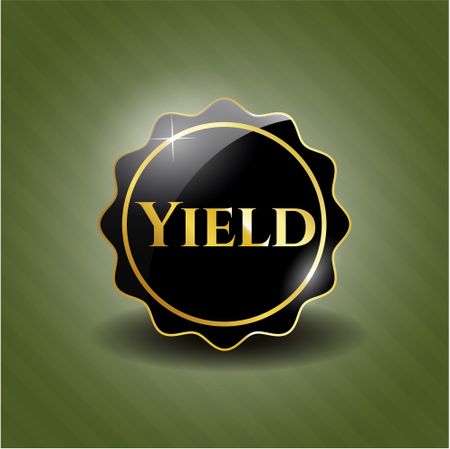 Yield black emblem or badge