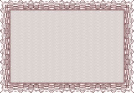 Sample Certificate. With linear background. Complex design. Frame certificate template Vector.