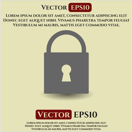 Closed Lock vector icon