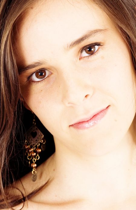 fashion and beauty woman portrait in high key