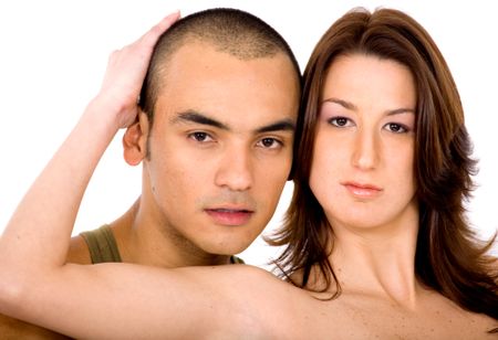 adult-couple-hugging-white-background-3657824 adult couple hugging over a white background