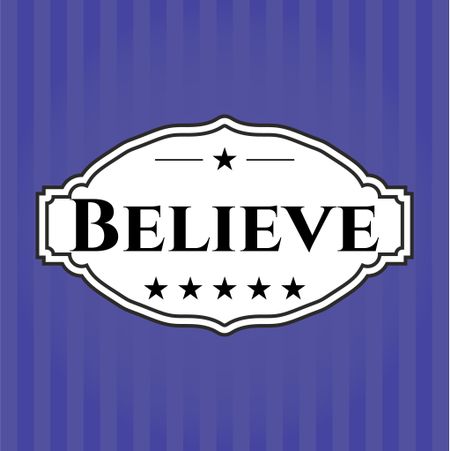 Believe colorful card