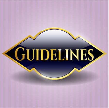 Guidelines gold emblem or badge