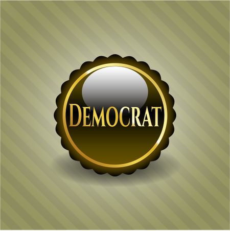 Democrat gold emblem or badge