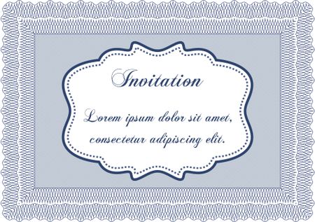 Retro vintage invitation. Detailed.Cordial design. Printer friendly. 
