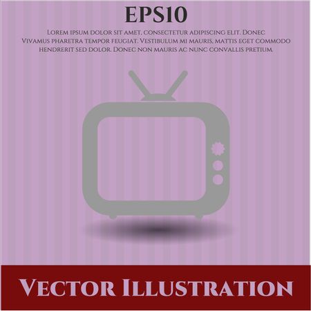 Old TV (Television) vector icon