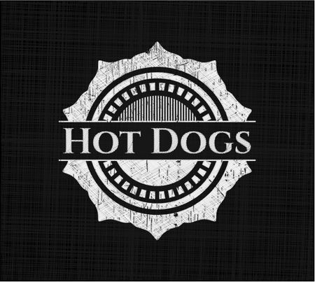 Hot Dogs chalkboard emblem