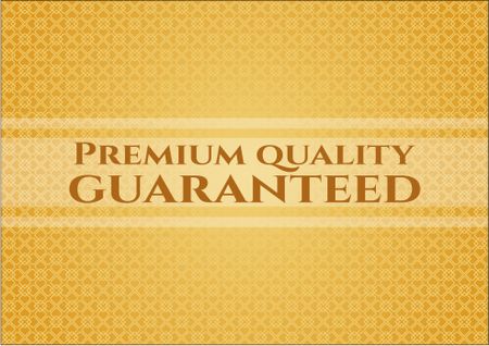 Premium Quality Guaranteed card with nice design