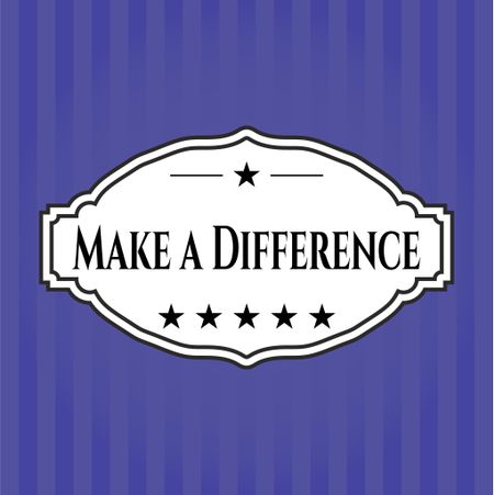 Make a Difference retro style card, banner or poster