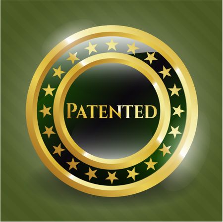 Patented gold emblem or badge