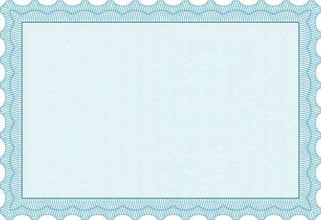 Certificate template or diploma template. Cordial design. With linear background. Vector certificate template.