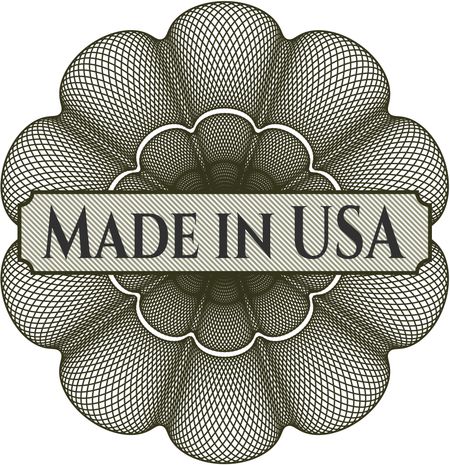 Made in USA abstract linear rosette