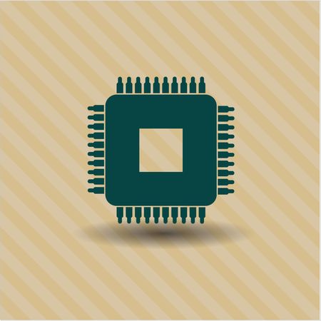 Microchip, microprocessor icon