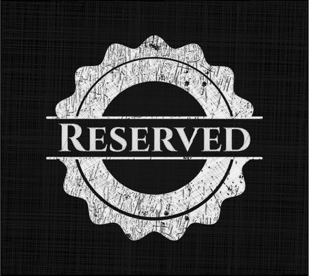 Reserved chalkboard emblem