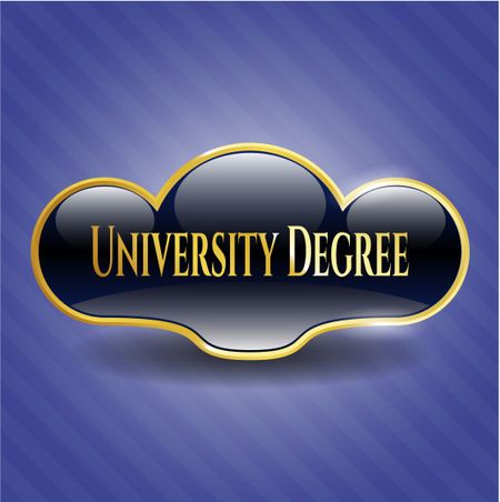 University Degree golden badge