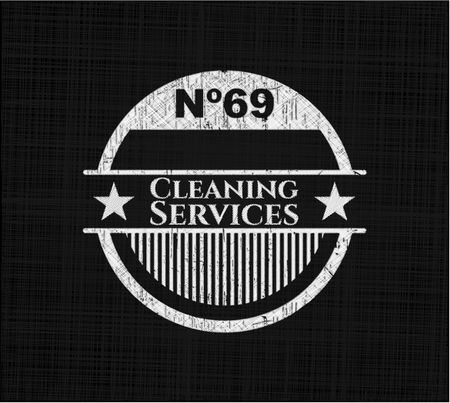 Cleaning Services chalkboard emblem written on a blackboard