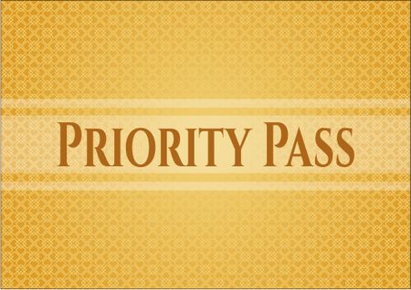 Priority Pass card, colorful, nice design