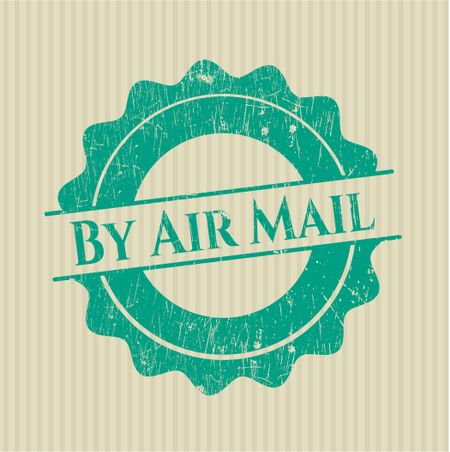 By Air Mail rubber grunge texture stamp