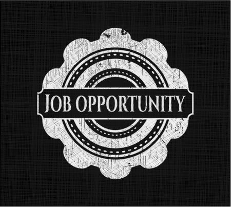 Job Opportunity chalk emblem