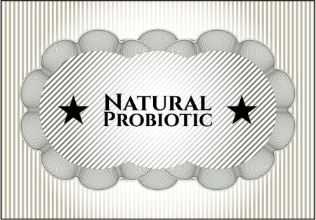 Natural Probiotic colorful banner