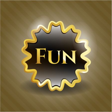 Fun gold emblem or badge