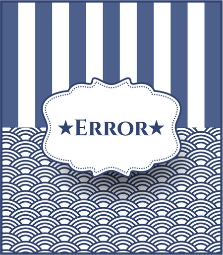 Error colorful card