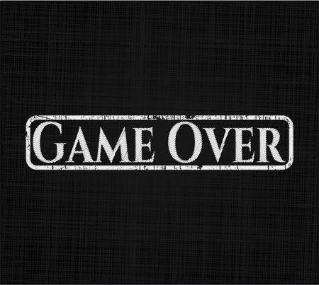 Game Over written with chalkboard texture