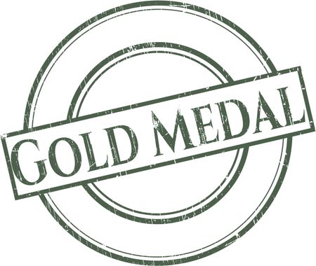 Gold Medal rubber grunge stamp