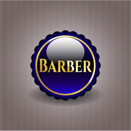 Barber gold emblem