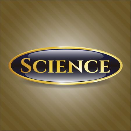 Science golden emblem or badge